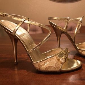 Gold Casadei Sandals
